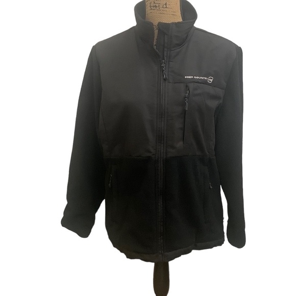 Black‎ Fleece Full Zip Winter Jacket Coat Size XL - Picture 2 of 9